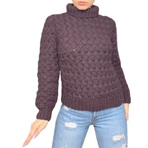 Prada Turtle Neck Mock Neck Knit Sweater